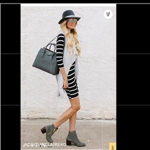 Heir Lines Black Striped Bodycon Dress